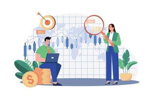 Bull Market Illustration concept on white background vector