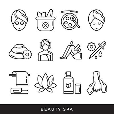 Beauty Spa Icon Set