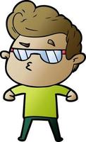 cartoon cool guy vector