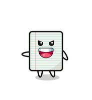 paper cartoon with very excited pose vector