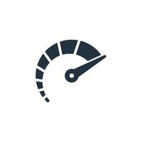 Speedometer icon in trendy flat style isolated on white background. speed indicator symbol for web and mobile applications. vector