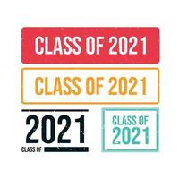 Grunge class 2021 textured stamp vector image