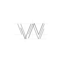 Letter W interior design logo vector