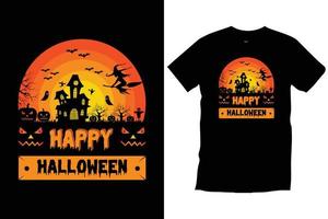 vector de camiseta moderna feliz halloween.