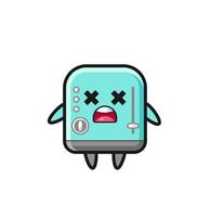 the dead toaster mascot character vector