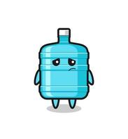 the lazy gesture of gallon water bottle cartoon character vector