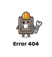 error 404 with the cute carpet mascot vector