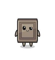 carpet cartoon with an arrogant expression vector