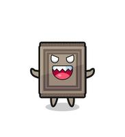 illustration of evil carpet mascot character vector