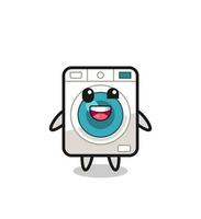 ilustración de un personaje de lavadora con poses incómodas vector