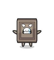 wrathful expression of the carpet mascot character vector