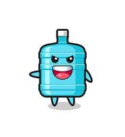 gallon water bottle cartoon with very excited pose vector