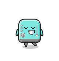 toaster cartoon illustration with a shy expression vector