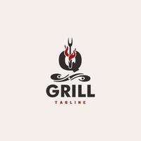 Q Letter Grill Basic and elegant minimal artistic design based Icon logo vector