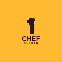 Logotipo de la letra i del chef, arte inicial del diseño del vector del cocinero del restaurante