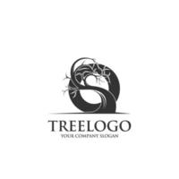 árbol creativo letra o logotipo diseño inspiración arte vectorial vector