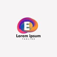 Letter E Logotype Gradient Colorful, Logo Template Design Vector. vector