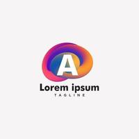 Letter A Logotype Gradient Colorful, Logo Template Design Vector. vector