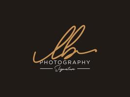 Letter LB Signature Logo Template Vector