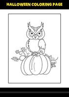 Halloween coloring page for kids. Line art coloring page design for kids. vector