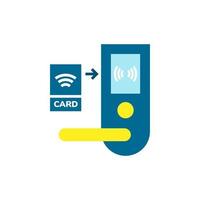 Key card door system, Vector and Illustration.