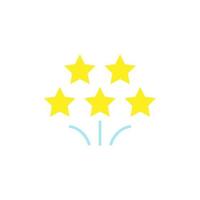 Five star flat element design, Vector and Illustration.