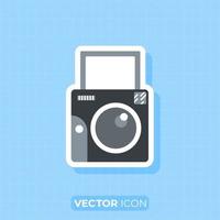 Instant Camera icon, Flat design element. vector