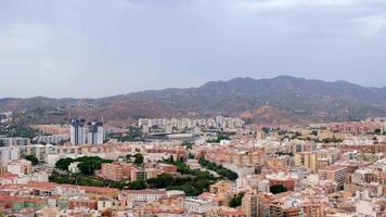 Aerial view of Malaga, Spain video