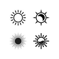 logotipo de ilustración de sol vector