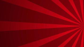 Right side rays on red background animation. Sunburst, radial, sun light, circus, stripe background rotation. Cartoon sunburst pattern Blue, Stripes sunburst rotating motion. video