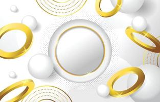 Elegant Gold and White Geometric Concept vector