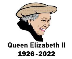 Queen Elizabeth 1926 2022 Face Portrait British United Kingdom National Europe Vector Illustration Abstract Design Element