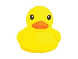 bath duck Yellow duck  rubber toy cartoon vector