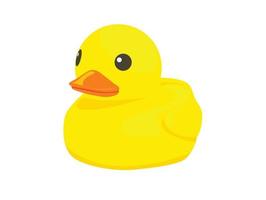 bath duck Yellow duck  rubber toy cartoon vector