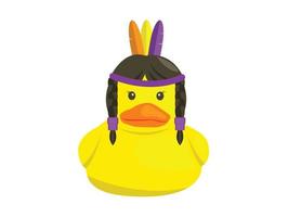 bath duck Yellow duck  rubber toy cartoon vector