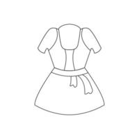 El contorno de ropa de mujer de oktoberfest dibujado a mano es adecuado para elementos de un diseño de invitación, celebración, redes sociales, necesidades de diseño de sitios web y otros. ilustración vectorial eps 10 vector