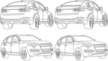 car vector for coloring book.