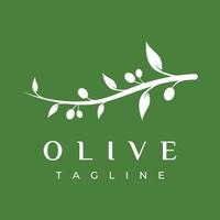 Natural herbal olive and oil logo design with olive branch. Logo for business, branding, herbal medicine and spa. vector