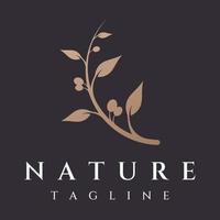 Natural herbal olive and oil logo design with olive branch. Logo for business, branding, herbal medicine and spa. vector
