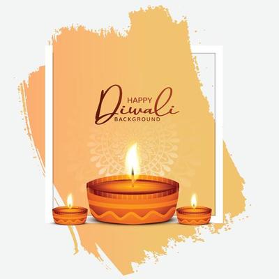 Traditional indian festival diwali with lamps card background 12051583  Vector Art at Vecteezy