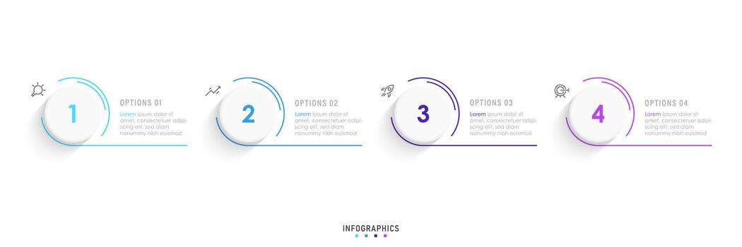 Vector Infographic label design template with icons and 4 options or steps. Can be used for process diagram, presentations, workflow layout, banner, flow chart, info graph.