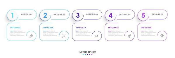 Vector Infographic label design template with icons and 5 options or steps. Can be used for process diagram, presentations, workflow layout, banner, flow chart, info graph.