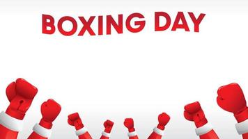 Boxing day vector illustration.Typography combined in a shape of boxing gloves