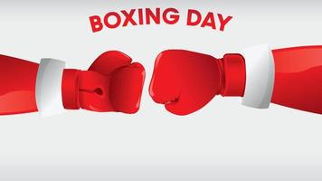 Boxing day vector illustration.Typography combined in a shape of boxing gloves