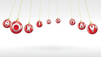 Boxing day vector illustration.Typography combined in a shape of christmas ball