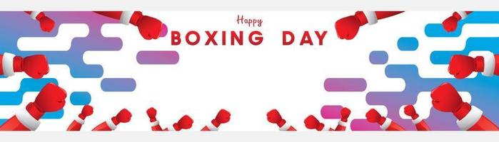 Boxing day vector illustration.Typography combined in a shape of boxing gloves