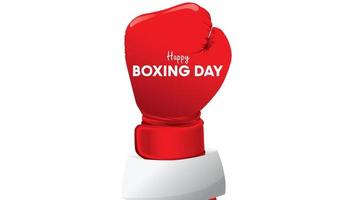 Boxing day vector illustration.Typography combined in a shape of boxing gloves