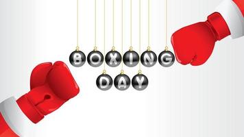 Boxing day vector illustration.Typography combined in a shape of christmas ball