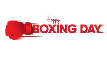 Boxing day vector illustration.Typography combined in a shape of boxing gloves