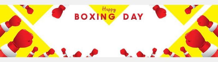 Boxing day vector illustration.Typography combined in a shape of boxing gloves